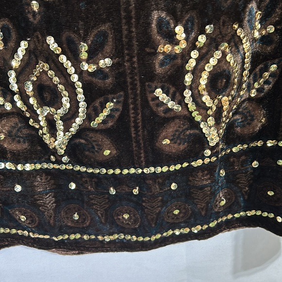 Anne Carson Velvet and sequins Aline skirt sz4 - Picture 2 of 3